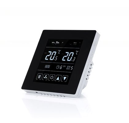 Weißes LCD-Raum-Wärme-Touch-Thermostat mit Digitalbildschirm 5 1 1 Programmierbar KNX kompatibel