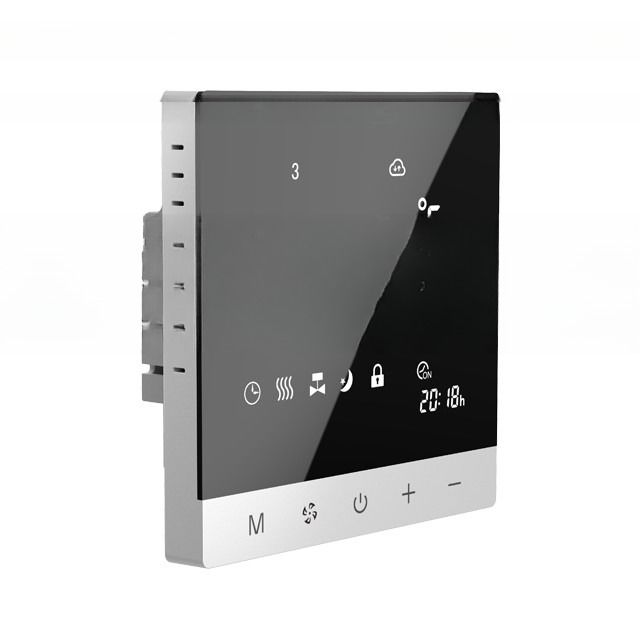 RS485 Modbus AI Sprach-Touch-Bildschirm-Thermostat für die Ventilator-Spule 86mm*86mm*10.5mm
